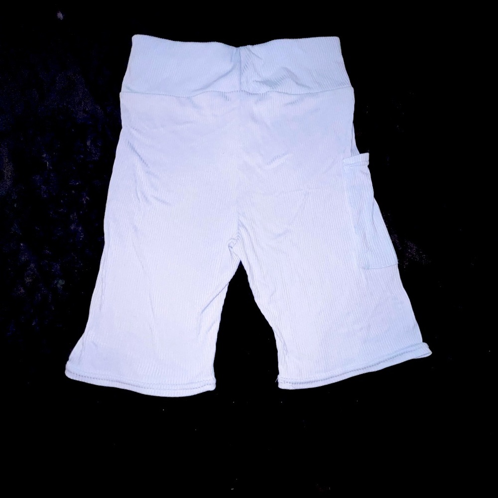 Blue biker shorts